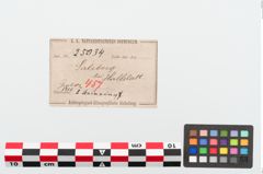 Etiketten zu Bronzeperlarmreif (NHMW-PRAE-025034)
